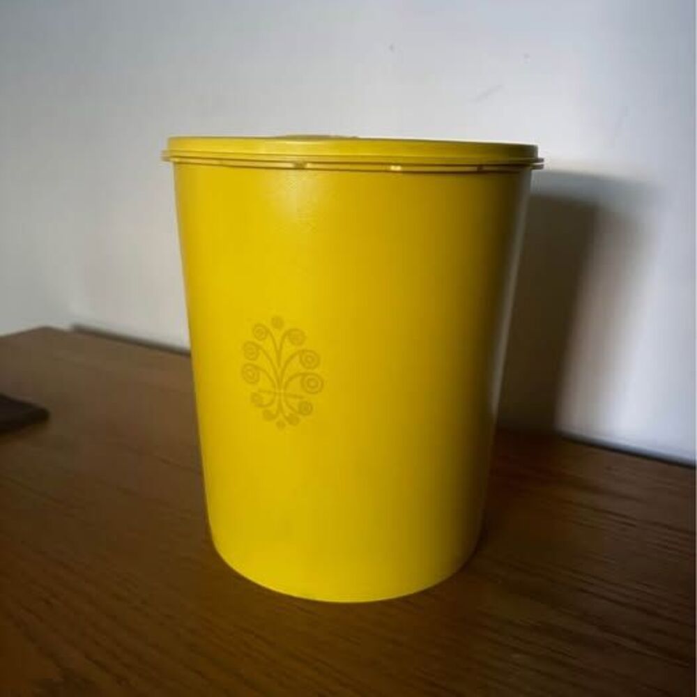 Large Yellow Vintage Tupperware Container